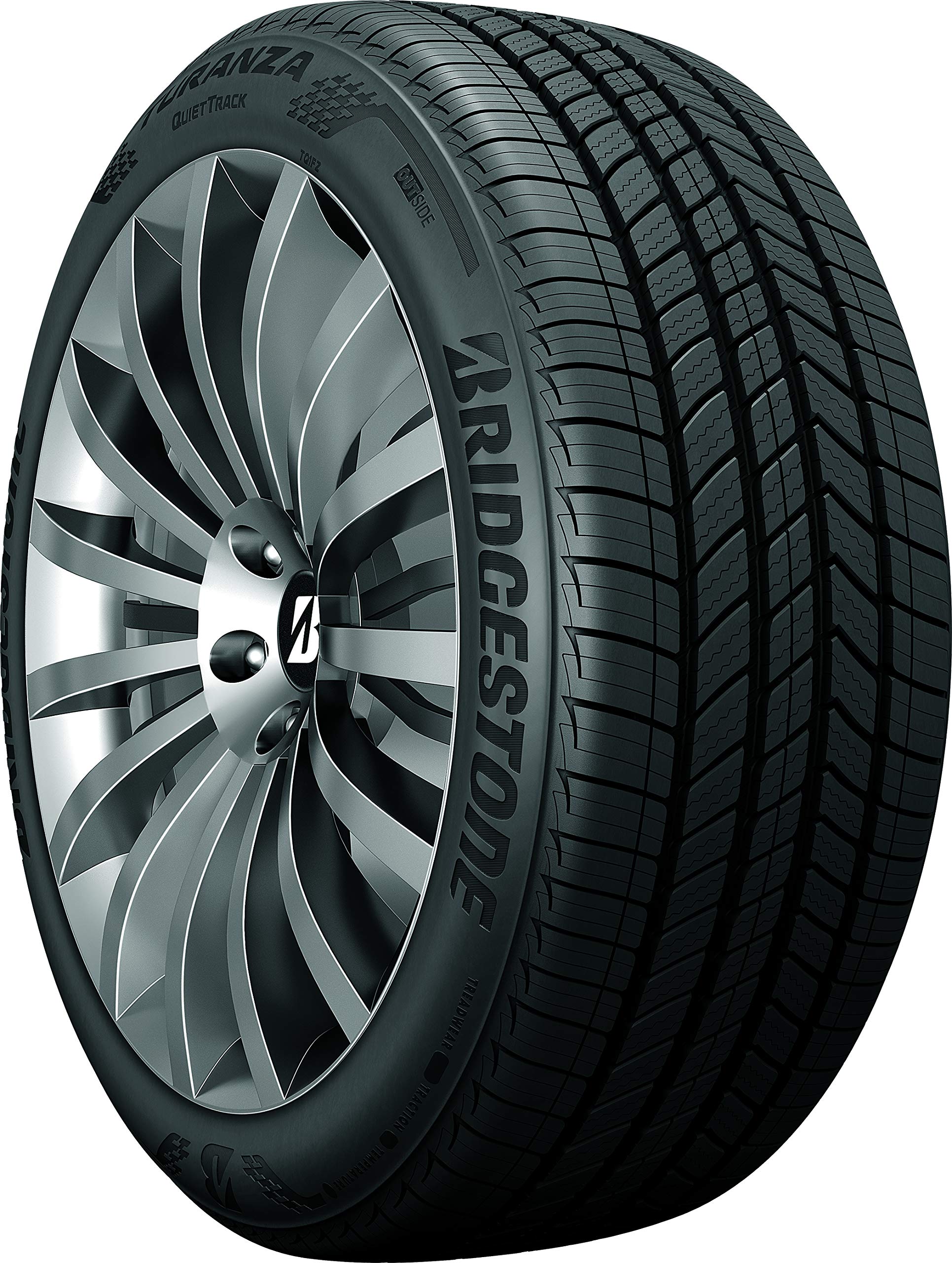 Bridgestone Turanza QuietTrack All-Season Touring Tire 245/40R19 94 V - Premium Performance for Sedans & Luxury Cars - Smooth & Quiet Ride for Highway Commuting & Long Road Trips
