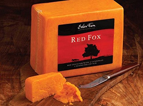 Belton Farm Red Fox Cheese - 5 Lb Block of Premium Red Leicester Cheese | Perfect for Sandwiches, Charcuterie Boards & Gourmet Cooking