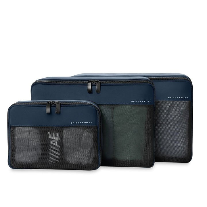 Briggs & Riley Premium Travel Packing Cubes Set - 4-Piece Carry On Organizer for Luggage & Suitcases | Perfect for Business Trips, Vacations & Weekend Getaways