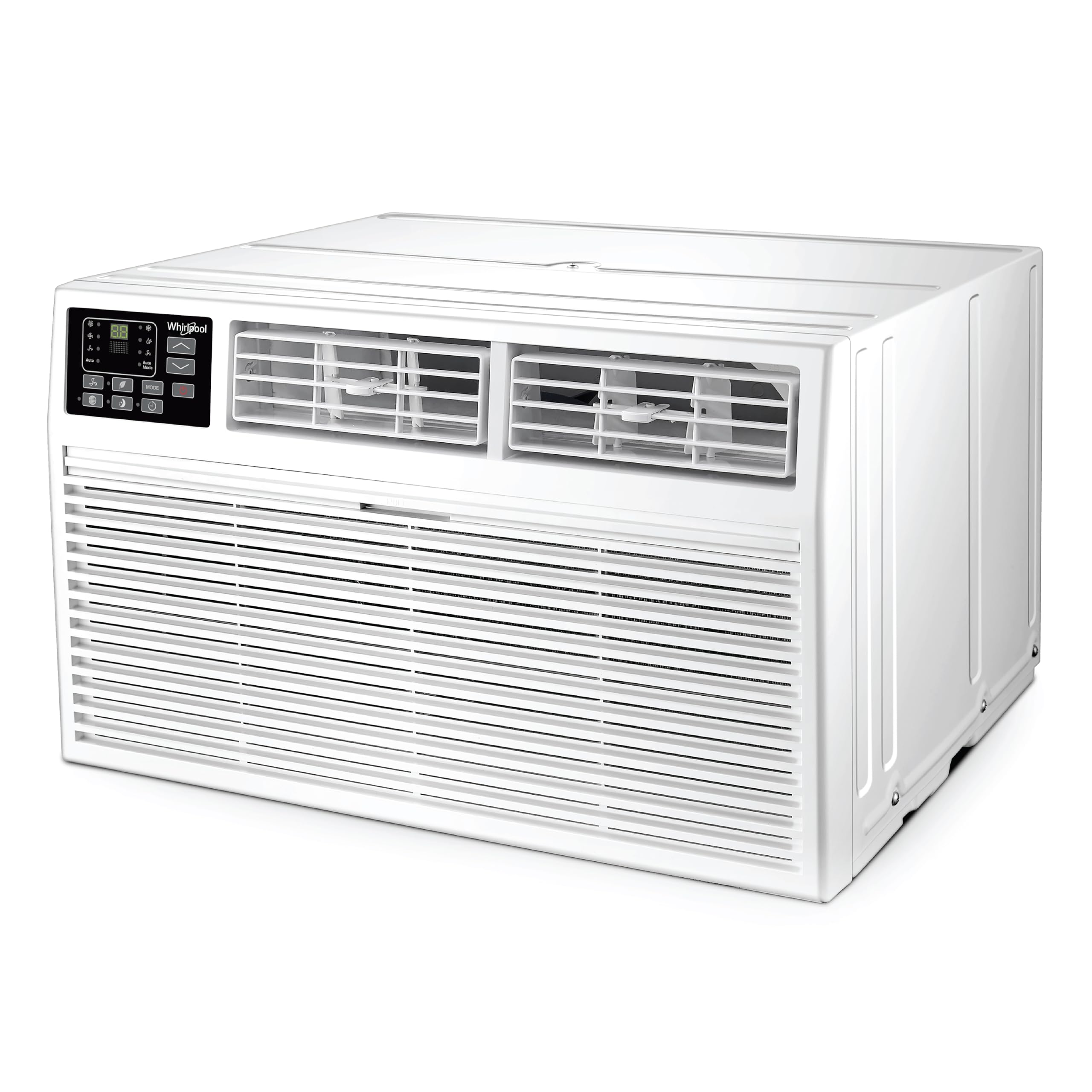 Whirlpool 10,000 BTU Through the Wall Air Conditioner - 115V Wall Mount AC Unit Cools 450 Sq.Ft Rooms - Energy Efficient with Dehumidifier & Remote Control - Perfect for Bedroom, Living Room, Office & Kitchen - White