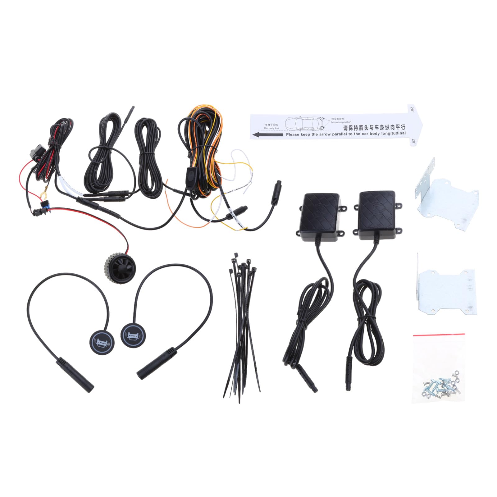 Uqezagpa Car BSD Blind Spot Radar Detection System - Microwave Sensor for Lane Change Assistance & Reversing Safety - Universal Parking Aid with Parallel Driving Support | Perfect for Highway Safety, Parking Assistance & Blind Spot Monitoring