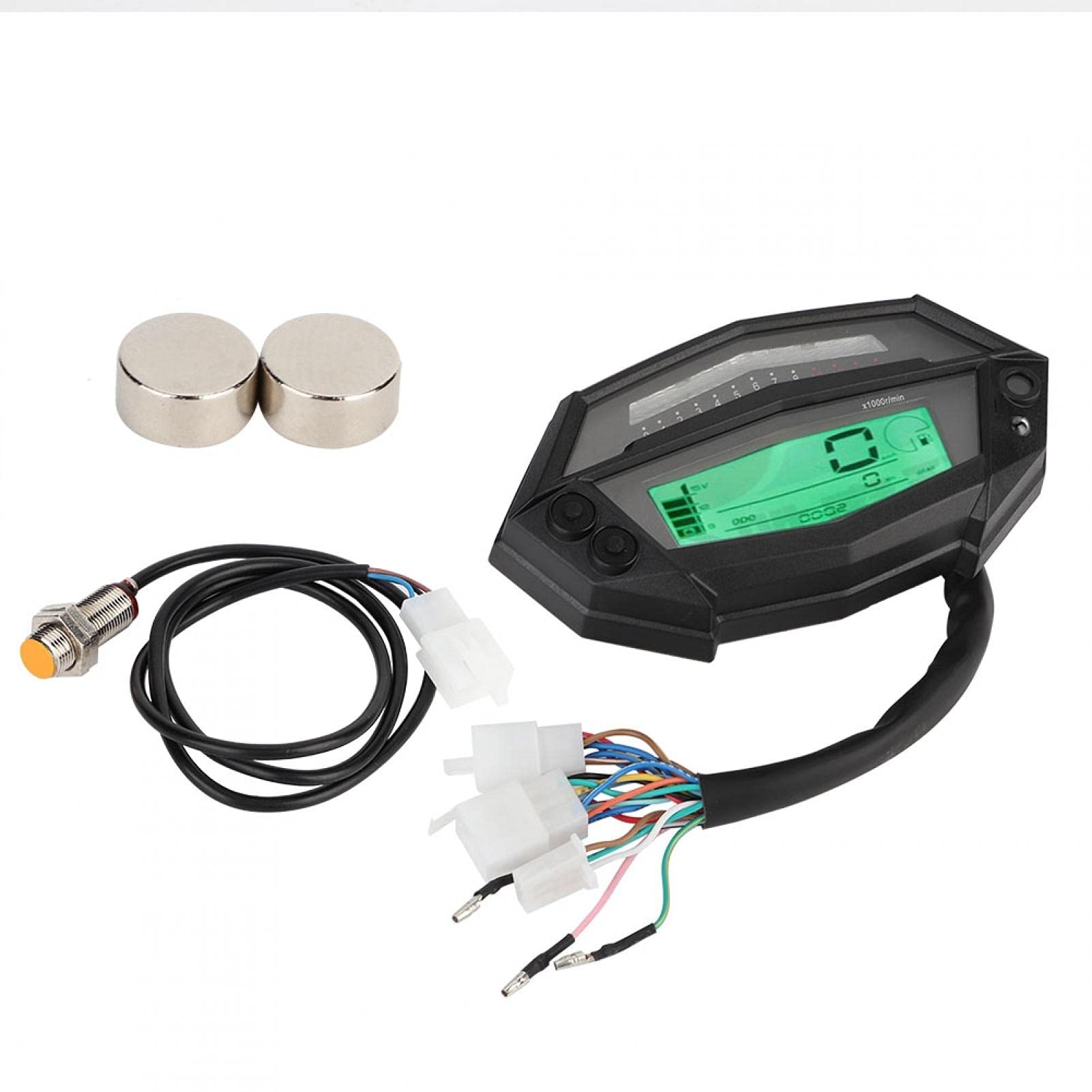 Motorcycle Digital Speedometer & Tachometer Kit - Black LED for Kawasaki Z1000 - Ride Tracking