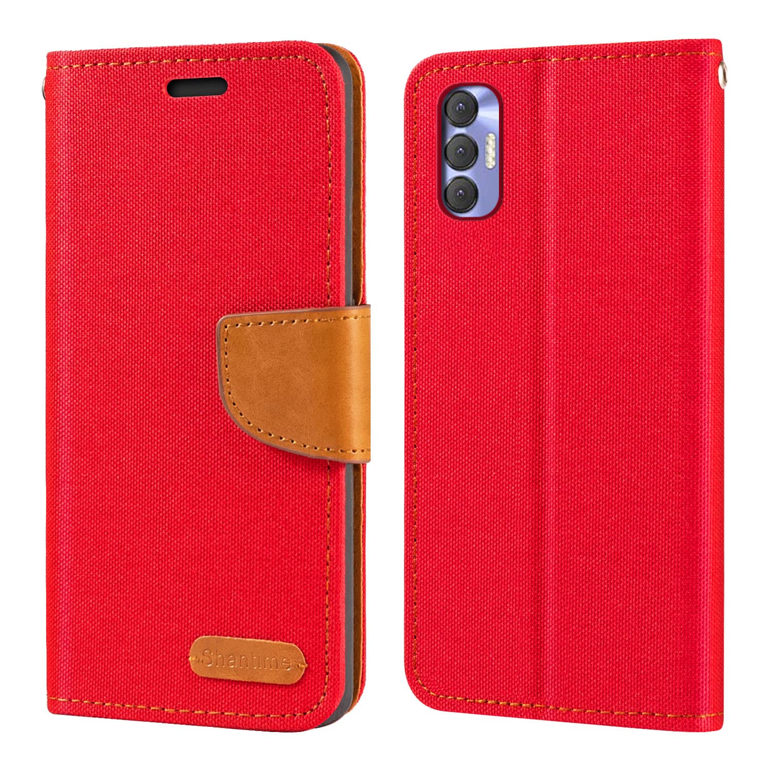 Premium Oxford Leather Wallet Case with Soft TPU Back Cover & Magnetic Flip for Tecno Spark 8P (6.6