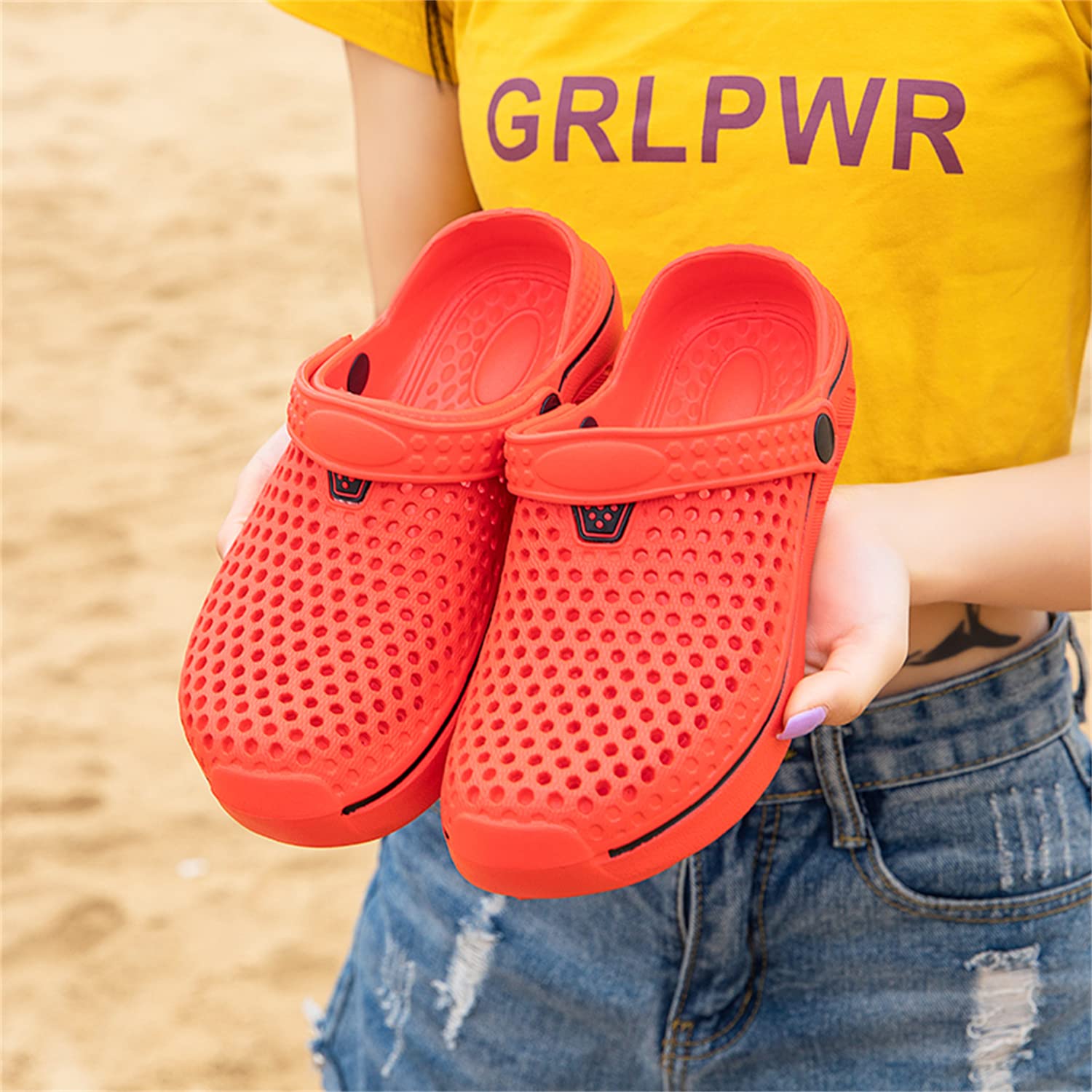 DRESER Women's Garden Clogs - Breathable Water Shoes for Beach, Bathing, Walking & Travel - Comfortable Non-Slip Slippers for Home, Pool & Outdoor Activities