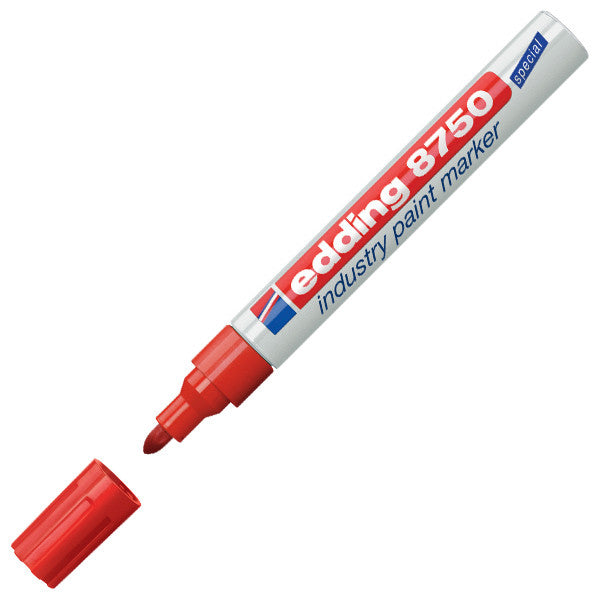 edding 8750 Industrial Paint Marker Bullet Tip - Permanent, Oil-Based Paint Pen for Metal, Plastic, Glass - Ideal for Labeling, Signage & DIY Projects