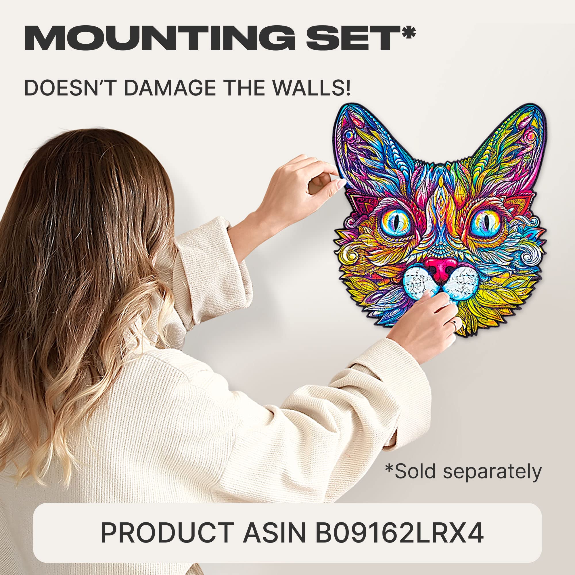 UNIDRAGON Original Wooden Jigsaw Puzzle - 700 Piece Cat Puzzle with Unique Shape, 20.8