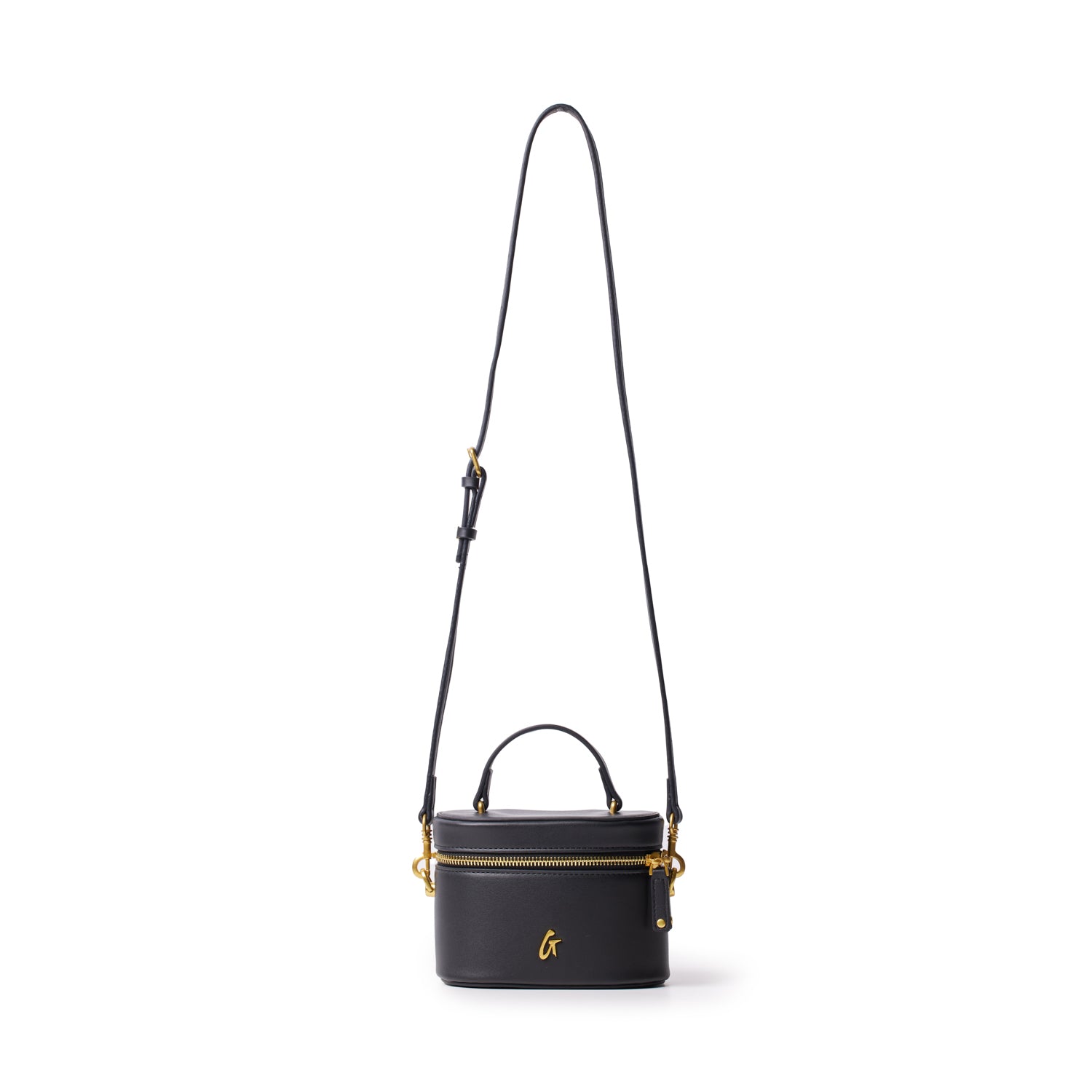 Mini Smooth Gold Vanity Bag - Elegant Black Clutch for Women | Perfect for Parties, Weddings & Evening Events