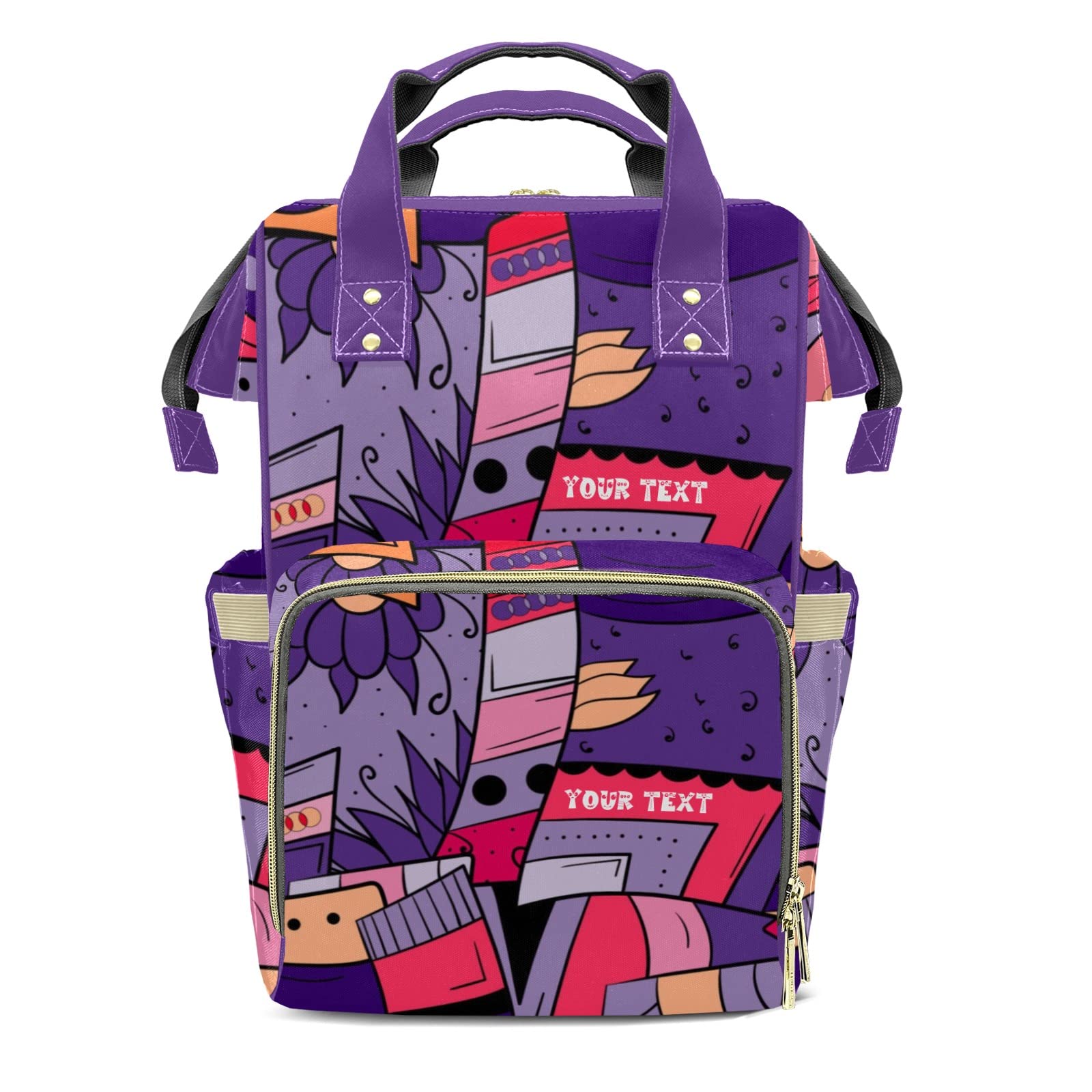 **Personalized Baby Diaper Backpack with Custom Name - Large Capacity Waterproof Diaper Bag for Boys & Girls - Multifunctional Travel Backpack for Moms & Dads - Perfect for Daycare, Travel & Outings**