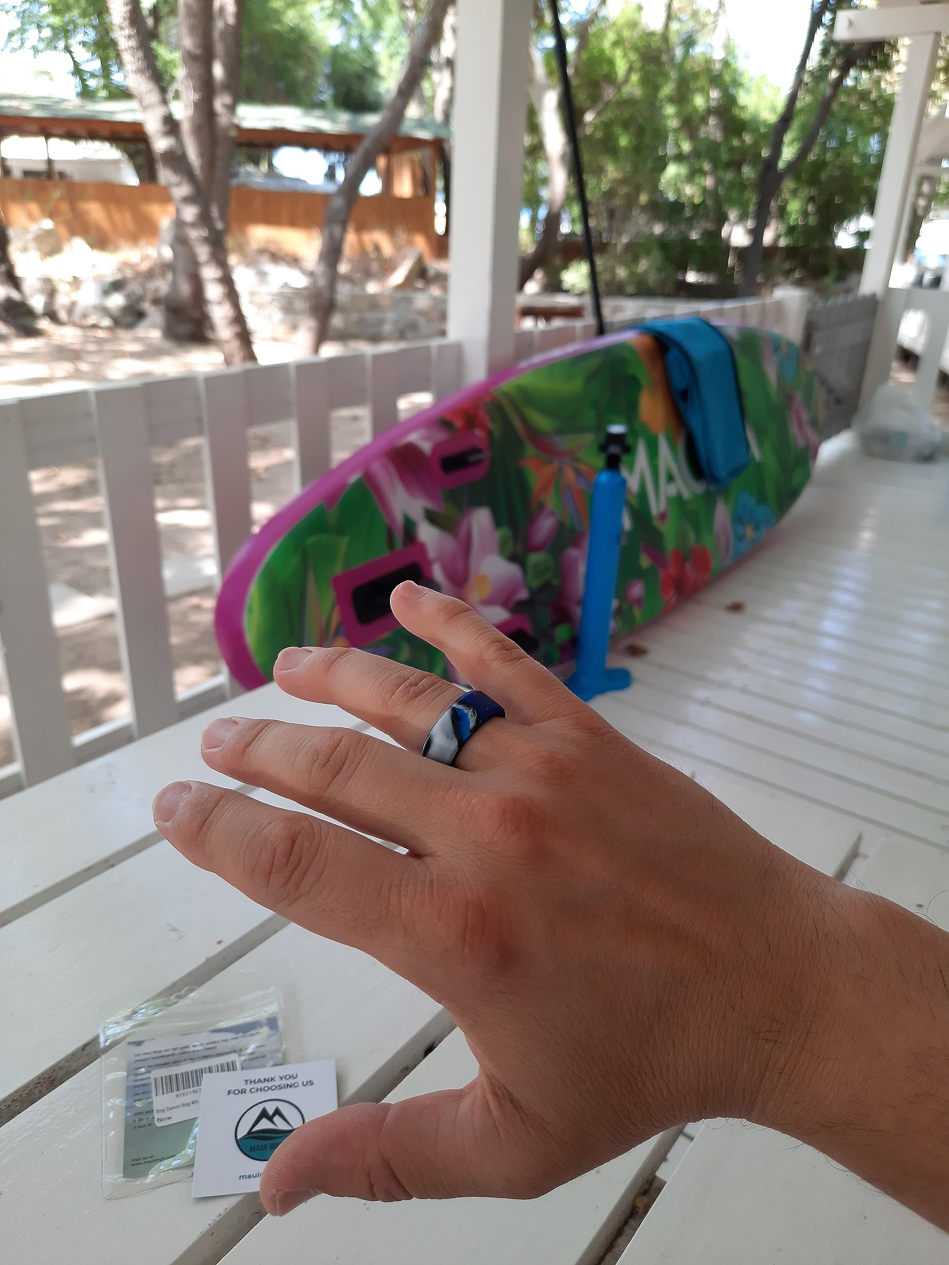 M MAUI RINGS - Durable Silicone Wedding Band for Men, Comfortable Solid Style Engagement Ring, Safe Gym & Sports Ring for Active Lifestyles - Perfect for Workouts, Swimming, and Outdoor Activities