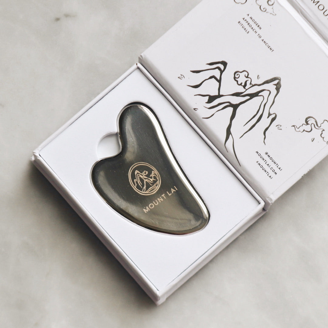 Premium Stainless Steel Gua Sha Tool for Face Lifting & Massage - Anti-Aging Skincare, Lymphatic Drainage, Relaxation - Perfect for Home Spa & Self-Care Routine