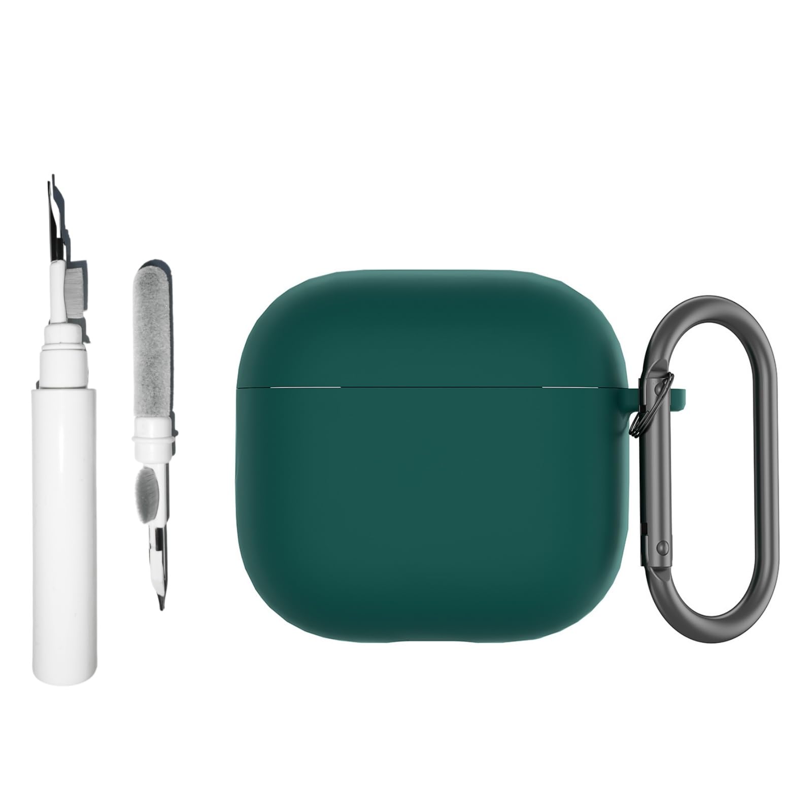 3 in 1 Protective Silicone Case for AirPods 4 (2024) with Keychain & Cleaning Kit - Shock-Absorbing Soft Cover for Men & Women - Perfect for Travel, Gym & Everyday Use