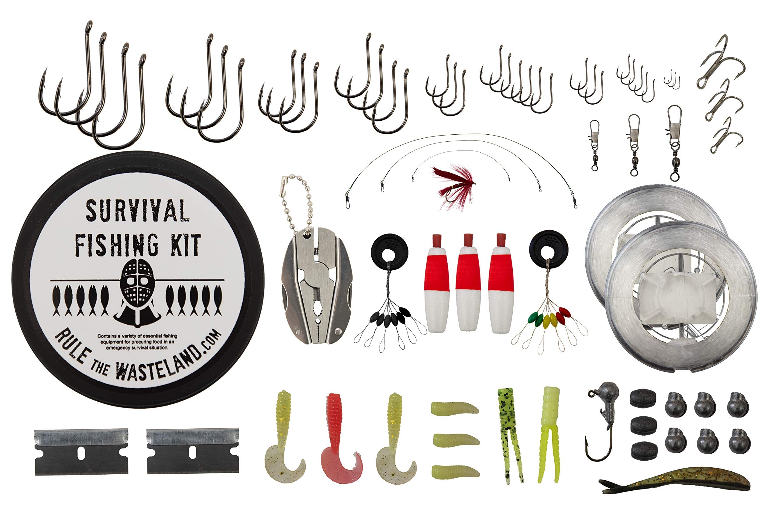 Premium Survival Fishing Kit with Hooks, Lines & Sinkers - Compact Emergency Fishing Gear for Camping, Hiking & Outdoor Adventures