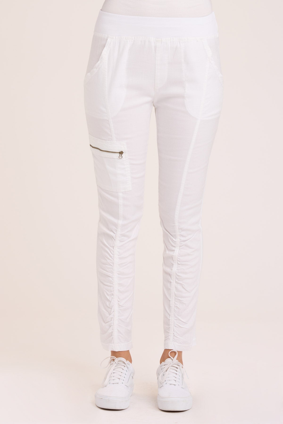 Twill Malanda Pants for Women - Comfortable High Waisted Casual Trousers for Work, Office & Everyday Wear