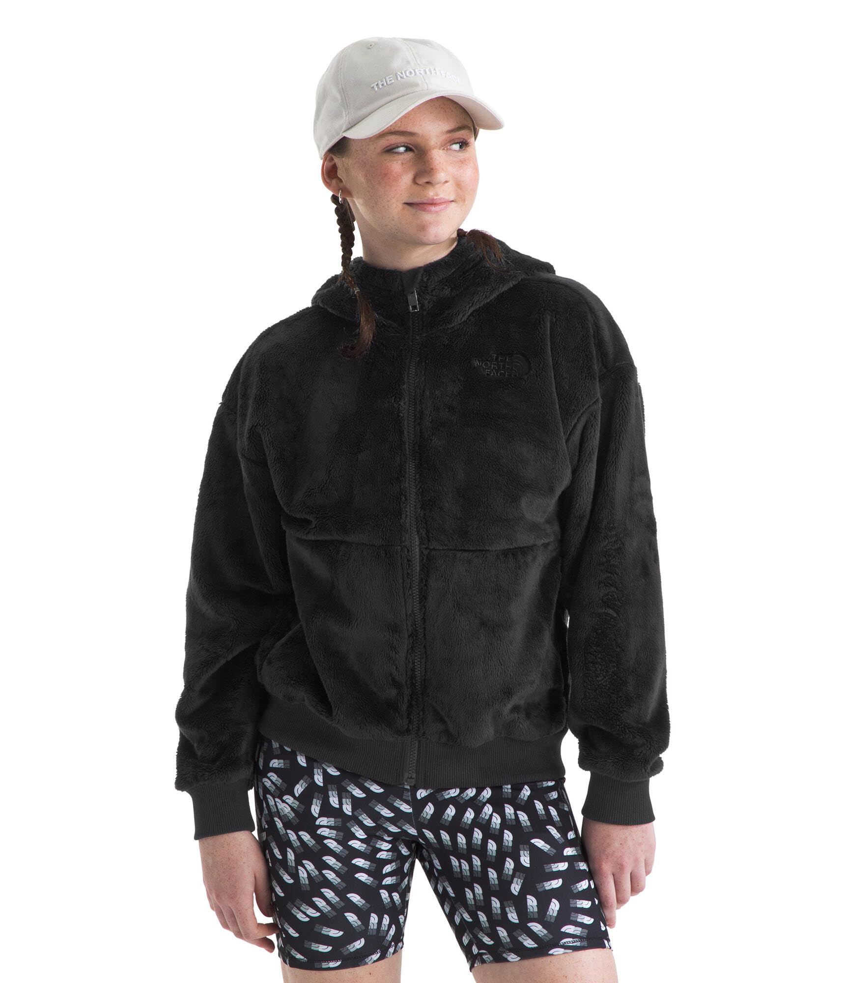 The North Face Girls' Osito Full Zip Fleece Hoodie - Warm & Cozy Kids Jacket for Outdoor Play, School & Winter Adventures
