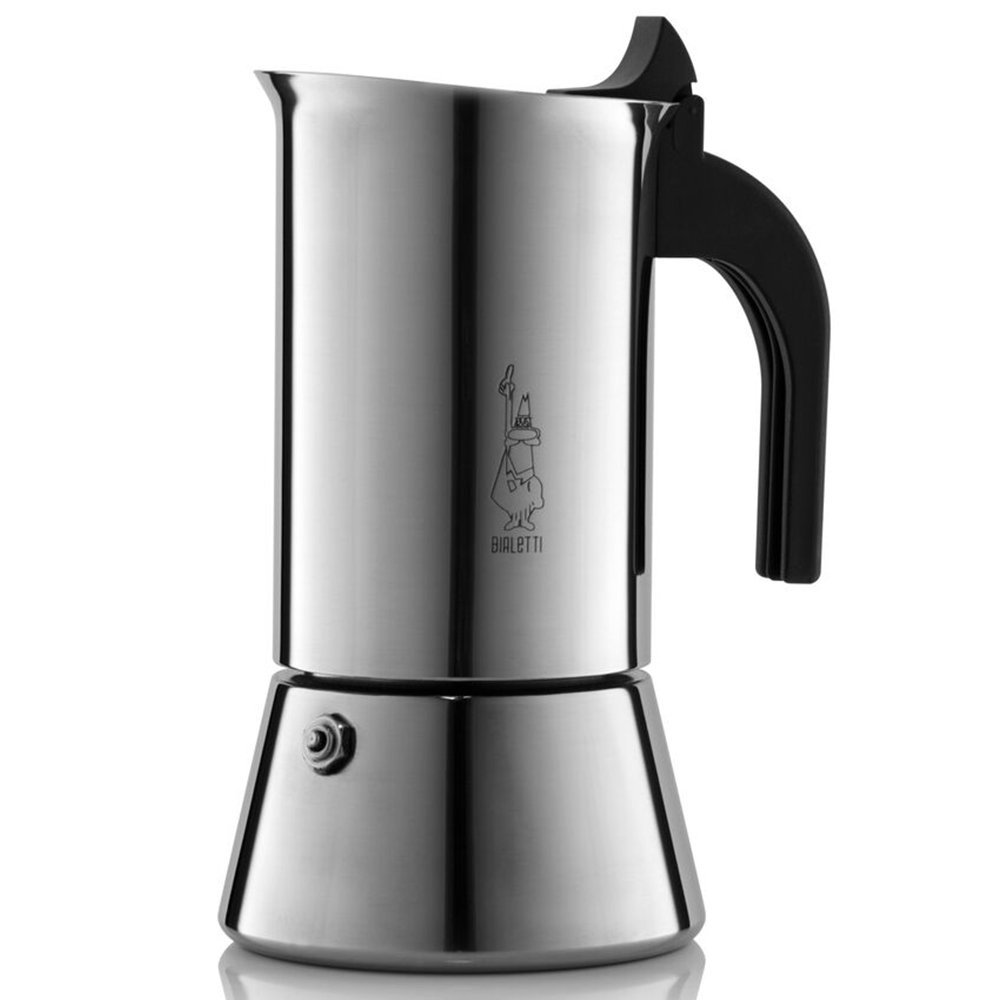 Bialetti Elegance Venus Induction 10 Cup Stainless Steel Stovetop Espresso Maker - Perfect for Home Coffee Brewing & Italian Style Espresso Making