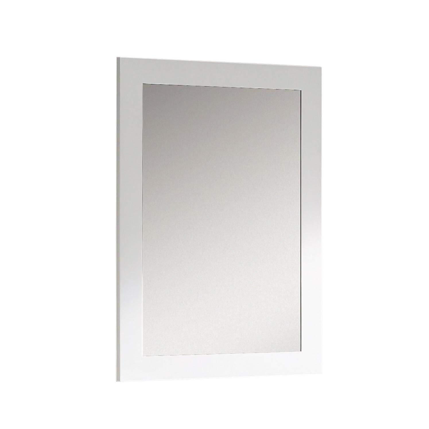Fine Fixtures - 30 Inch Wide Wall Mirror with White Matte Frame - Perfect for Bathroom, Bedroom, and Entryway Decor