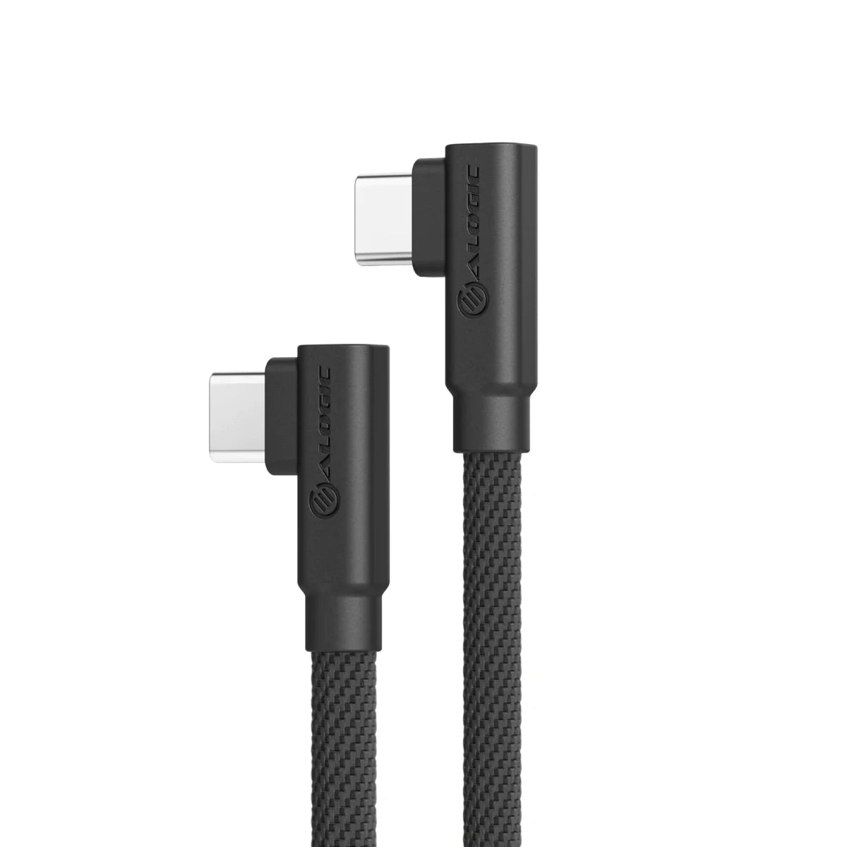 25cm Right Angle USB C to Right Angle USB C Cable - Fast Charging & Data Sync - Perfect for Gaming, VR Headsets & Tight Spaces