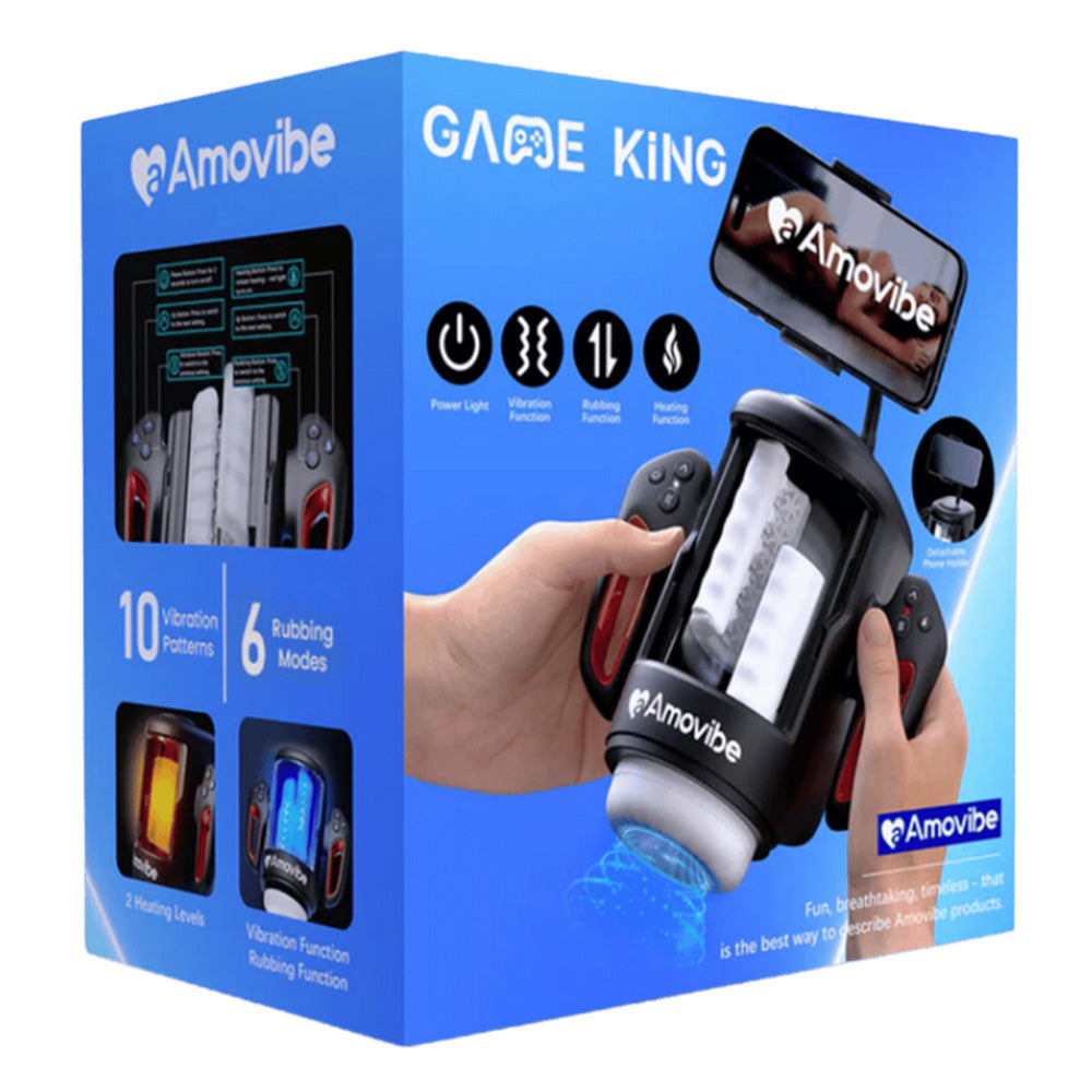 Amovibe Game King Automatic Male Masturbator with Vibration & Heating - Perfect for Solo Play & Stress Relief