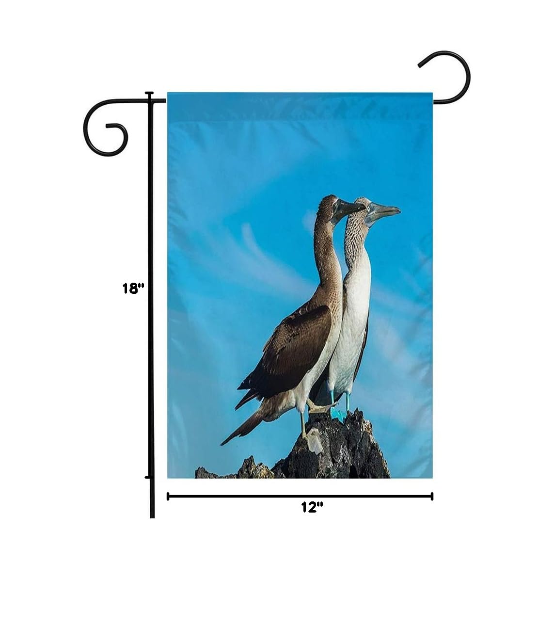 Blue Footed Booby Garden Flag 12x18 Inch - Coastal Bird Nature Design for Patio, Lawn & Outdoor Decor - Perfect Gift for Bird Lovers & Home Garden Decoration