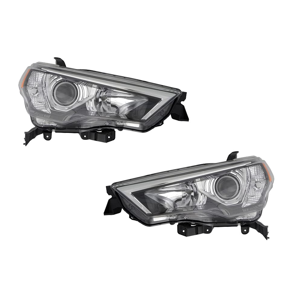14-18 Toyota 4Runner Halogen Headlight Replacement Pair - Driver & Passenger Side Headlamps for Improved Night Visibility | Perfect for Off-Roading, Commuting & Night Driving
