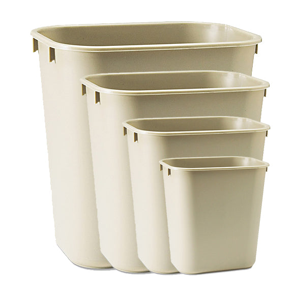 iLIVING 28 Quart (7 Gallon) Commercial Fiberglass Fire Resistant Trash Can - Beige or Gray - Ideal for Restaurants, Offices & Outdoor Use