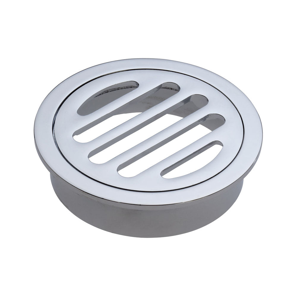Fienza D309 80mm Round Floor Waste Drain with Chrome Grate - Bathroom & Shower Drainage Solution for Home & Commercial Use
