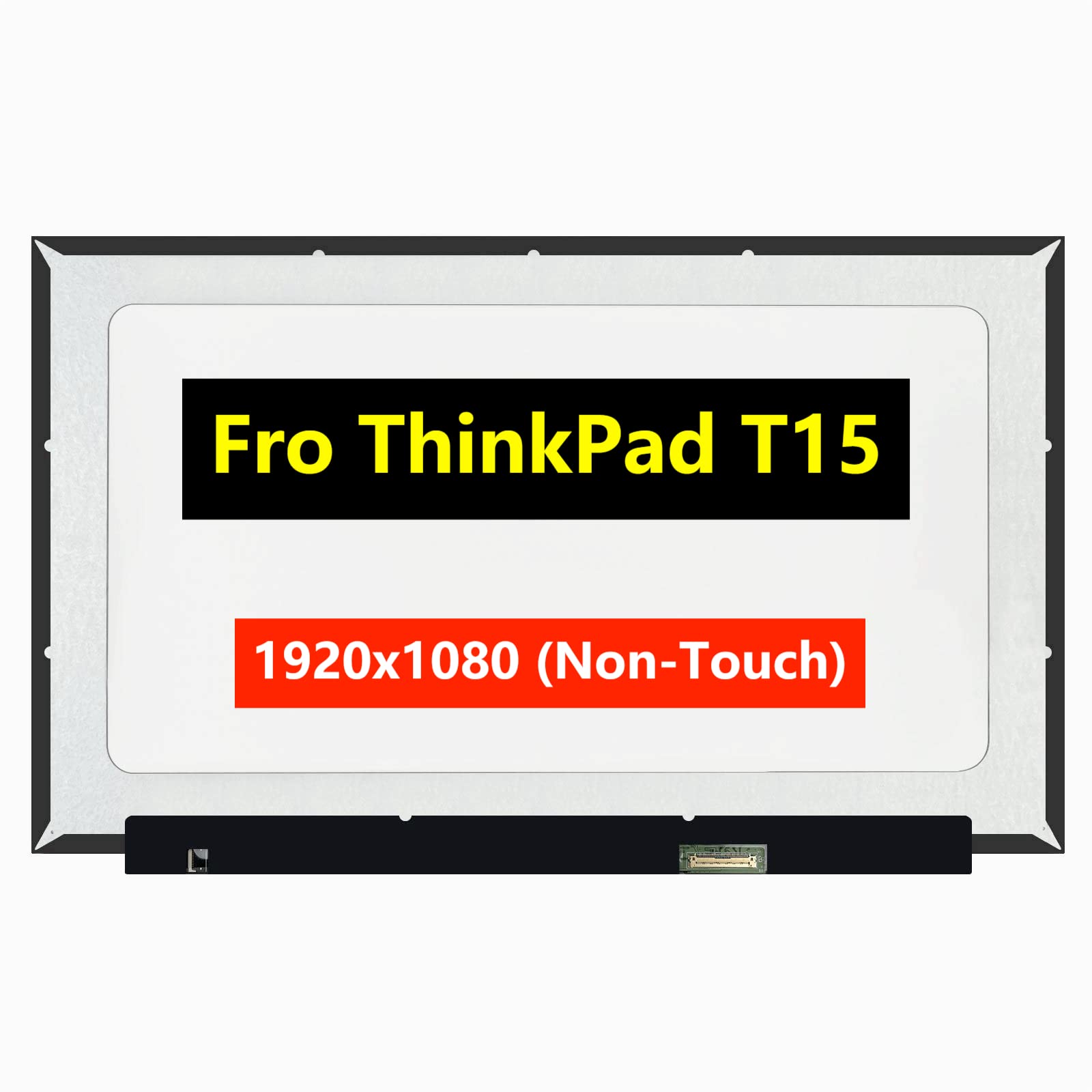 Lenovo ThinkPad T15 LCD Screen Replacement - 15.6 Inch Full HD 1920x1080 IPS Display Panel (30Pin, Non-Touch) for Laptop Repair & DIY Upgrades | Perfect for Home Office & Business Use