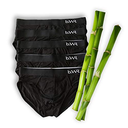 b.WR Men's Bamboo Underwear - 3 Pack or 5 Pack Soft Breathable Bamboo Briefs for Men | Comfortable Daily Wear & Workout Underwear