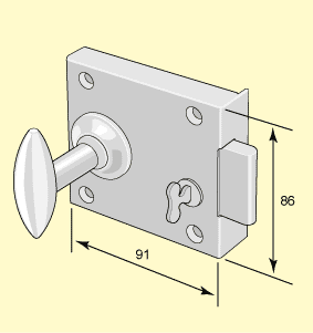 Kammarlås Låsbolaget No. 3 - High Security Cabinet Lock for Home & Office Storage