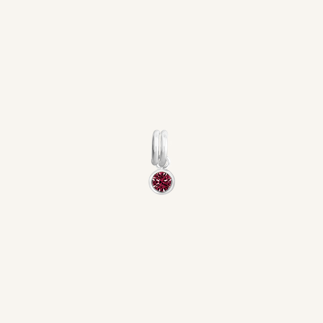 July Aura Birthstone Charm Necklace - Genuine Ruby Jewelry for Women - Perfect Gift for Birthday, Anniversary & Special Occasions