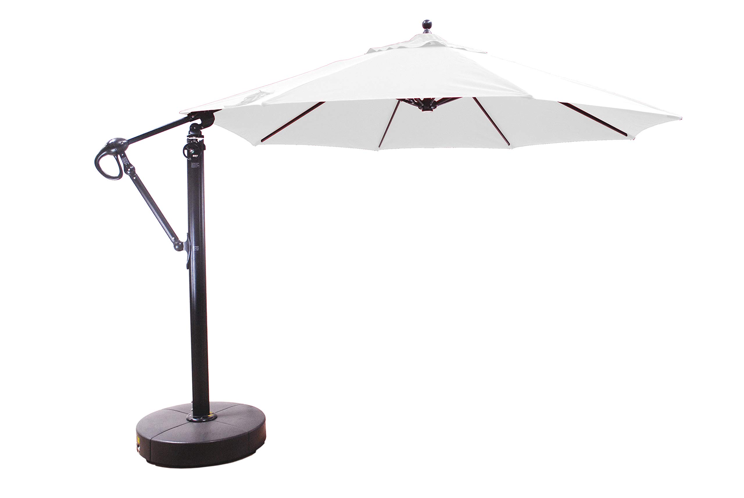 Phat Tommy 11 ft Cantilever Patio Umbrella with Heavy Duty Base - Durable Outdoor Sun Shade for Pool, BBQ, Deck, Garden & Backyard - Wind Resistant Large Patio Umbrella for Outdoor Dining & Relaxation