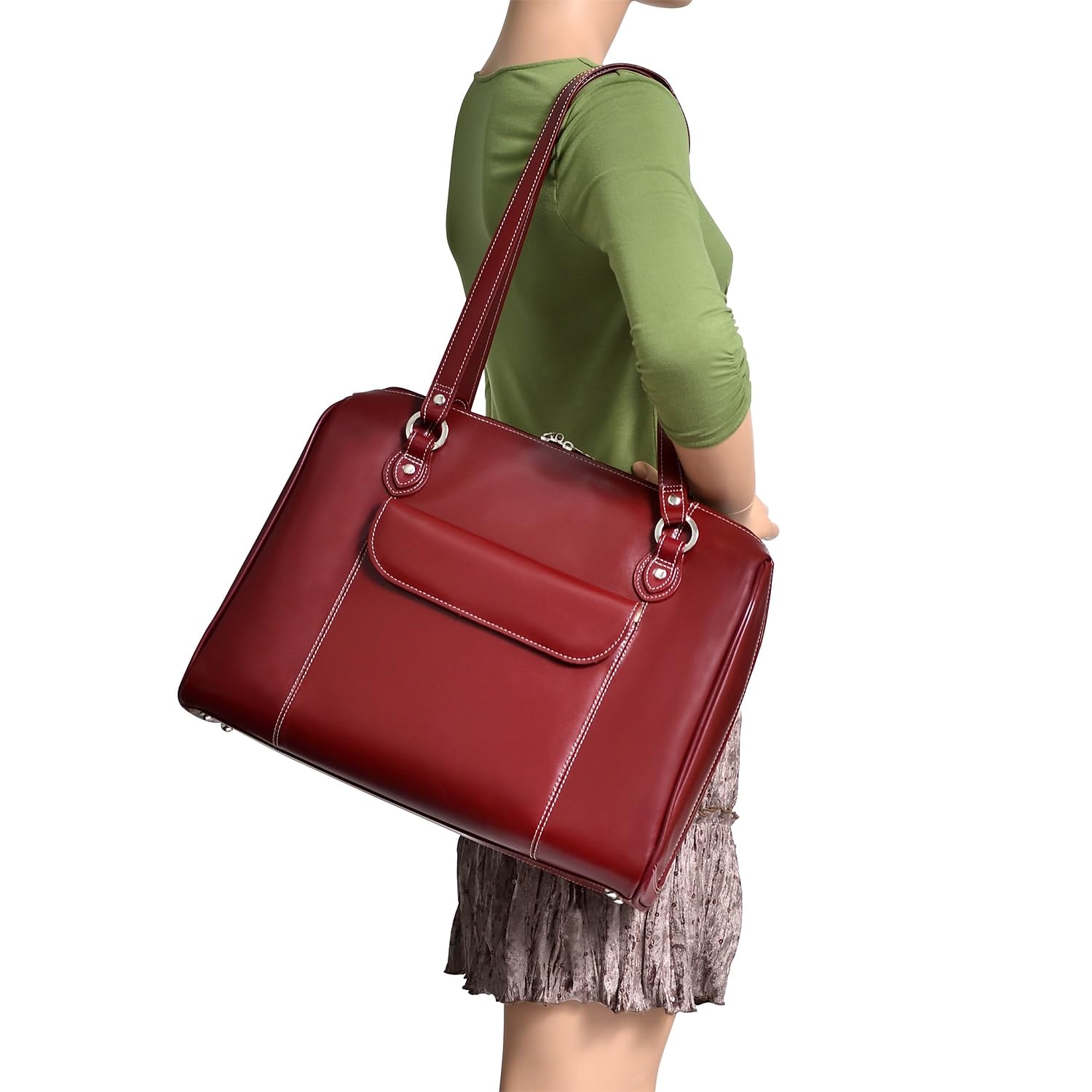 McKlein Genuine Leather Shoulder Bag for Men & Women - Stylish & Durable Crossbody Bag for Work, Travel & Everyday Use