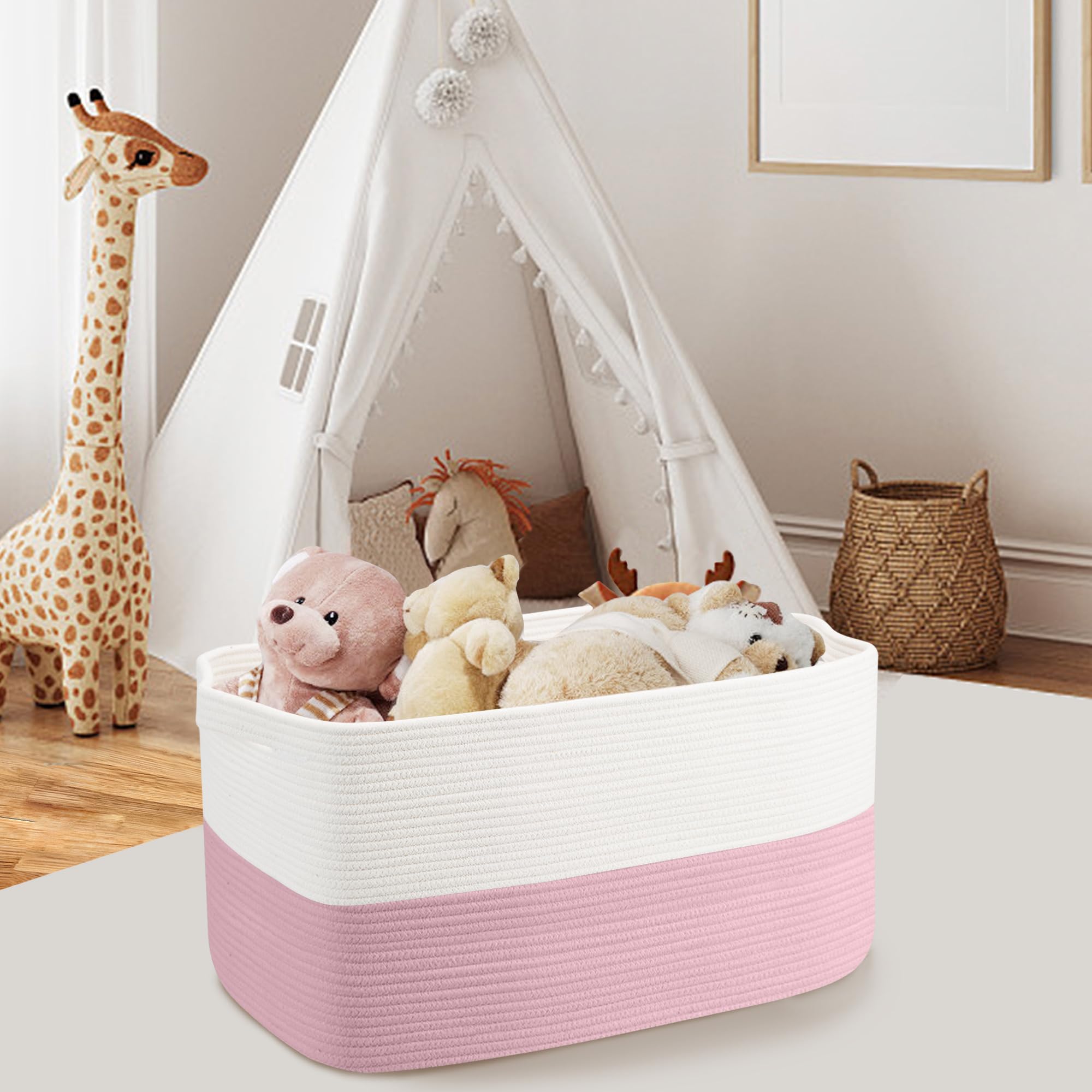 XXXL Pink Storage Basket - 23.6