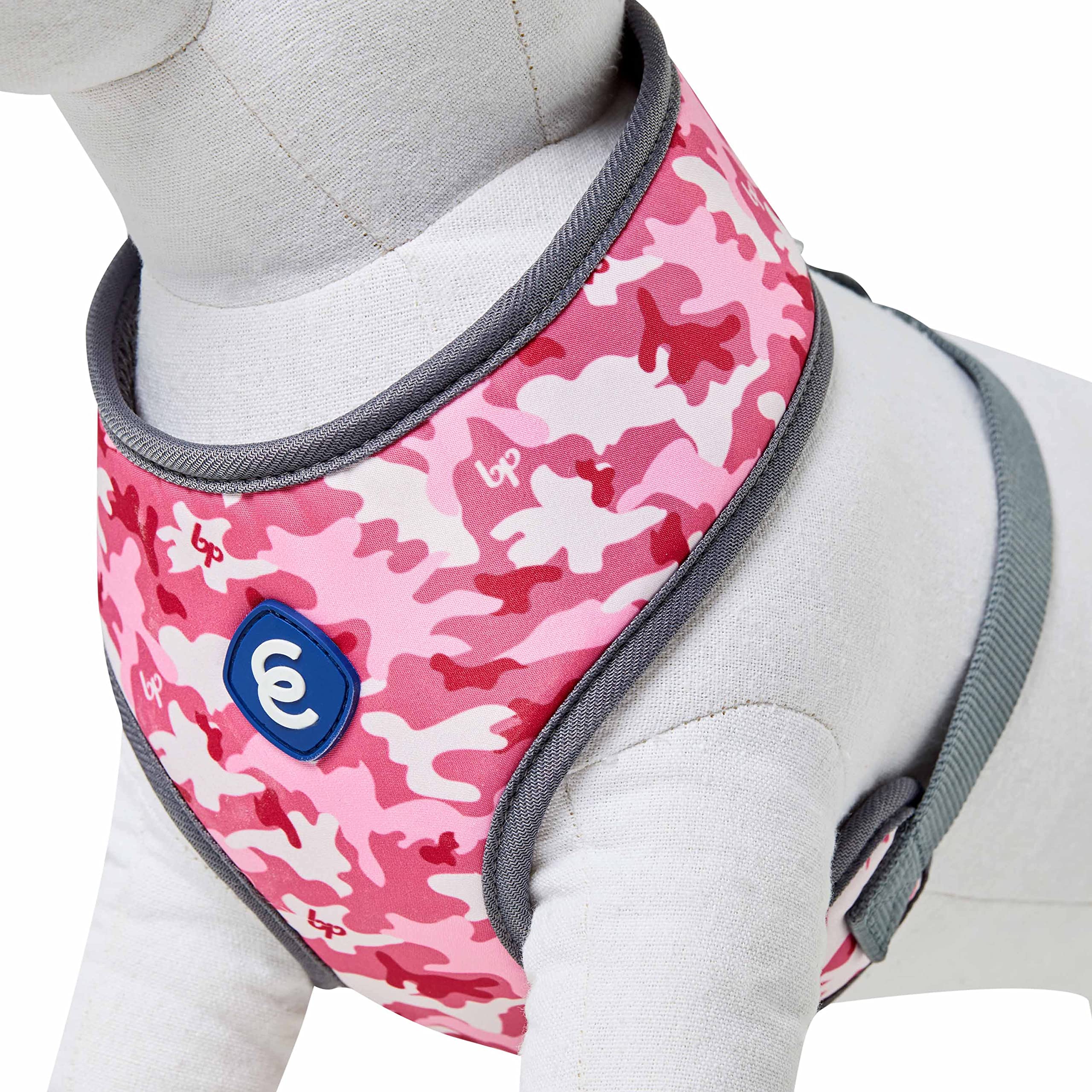 Soft & Comfy Pink Camo Dog Harness Vest - Adjustable Medium (19.5