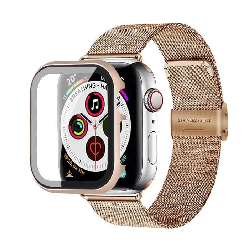 Premium Stainless Steel Band for Apple Watch Series 6/5/4/3/SE - 44mm 42mm 40mm 38mm Sizes - Durable Metal Bracelet Replacement Strap - Perfect for Workouts, Office Wear & Everyday Use