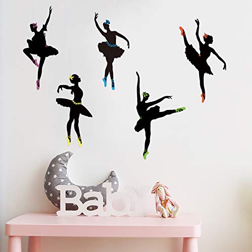 Elegant Ballet Dance Wall Decal Stickers - Nursery, Bedroom, Living Room & Dance Studio Decor - Perfect for Girls' Rooms & Ballet Classrooms