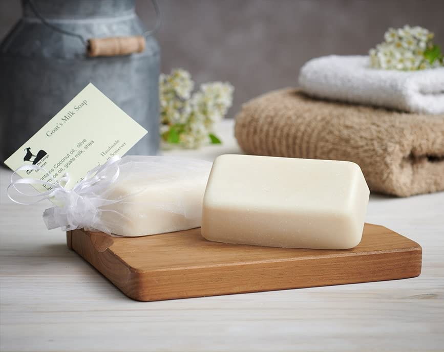 Organic Goat Milk Soap for Skin Brightening & Moisturizing - 100% Pure, Natural, Handmade (Pack of 2, 100g Each) - Gentle Cleansing for Dry, Sensitive Skin & Daily Facial Care