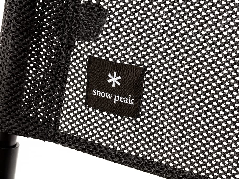 Snow Peak Mesh Folding Chair - Lightweight Portable Camping Chair for Outdoor Adventures, Hiking, Backpacking & Beach - Breathable Mesh Design for Patio, Garden, Picnic & Tailgating - Compact Foldable Outdoor Seating Solution
