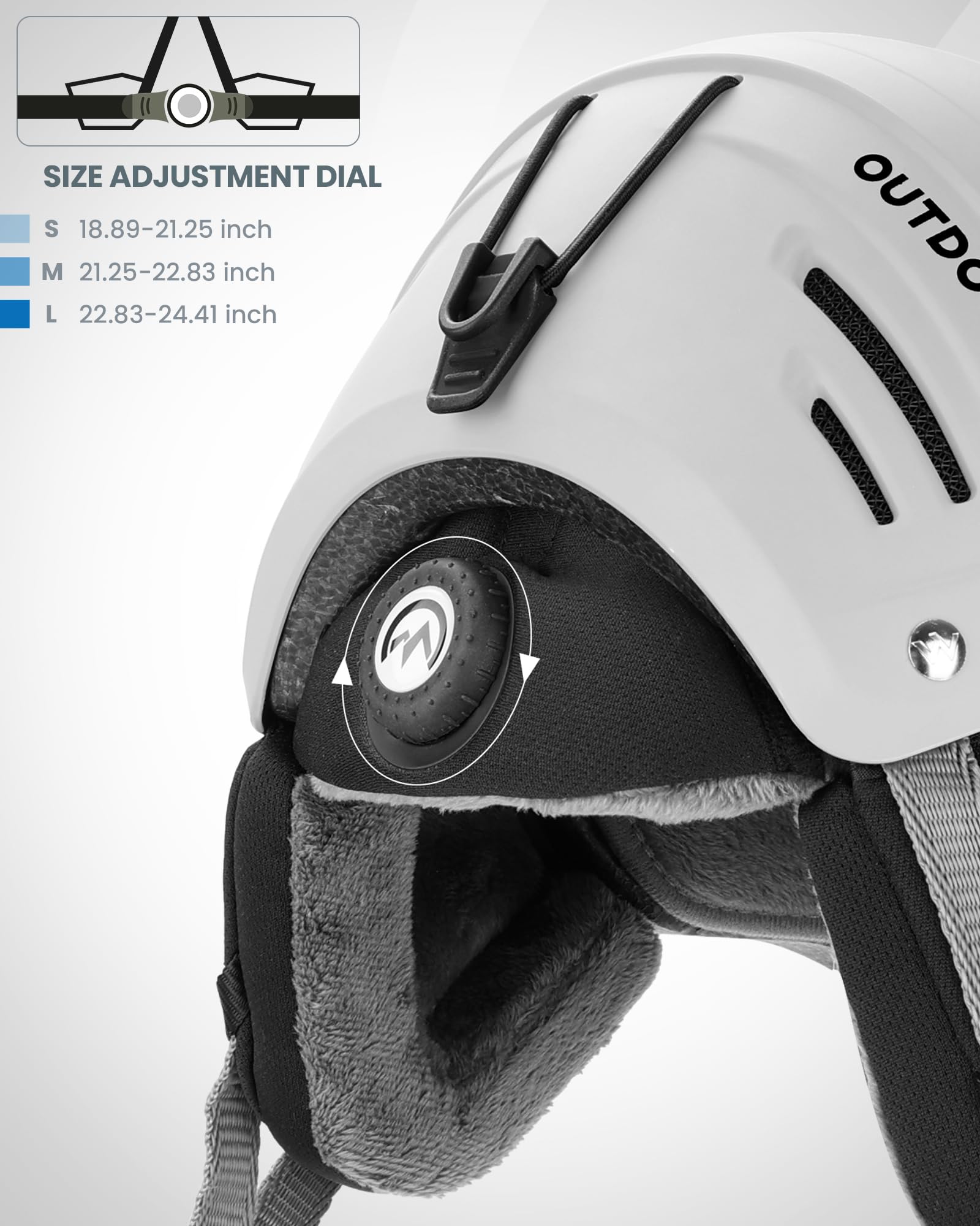OutdoorMaster Kelvin II Ski Helmet with Wireless Bluetooth - Adjustable Snowboard Helmet for Men, Women & Youth - Built-in Headphones for Skiing, Snowboarding & Winter Sports