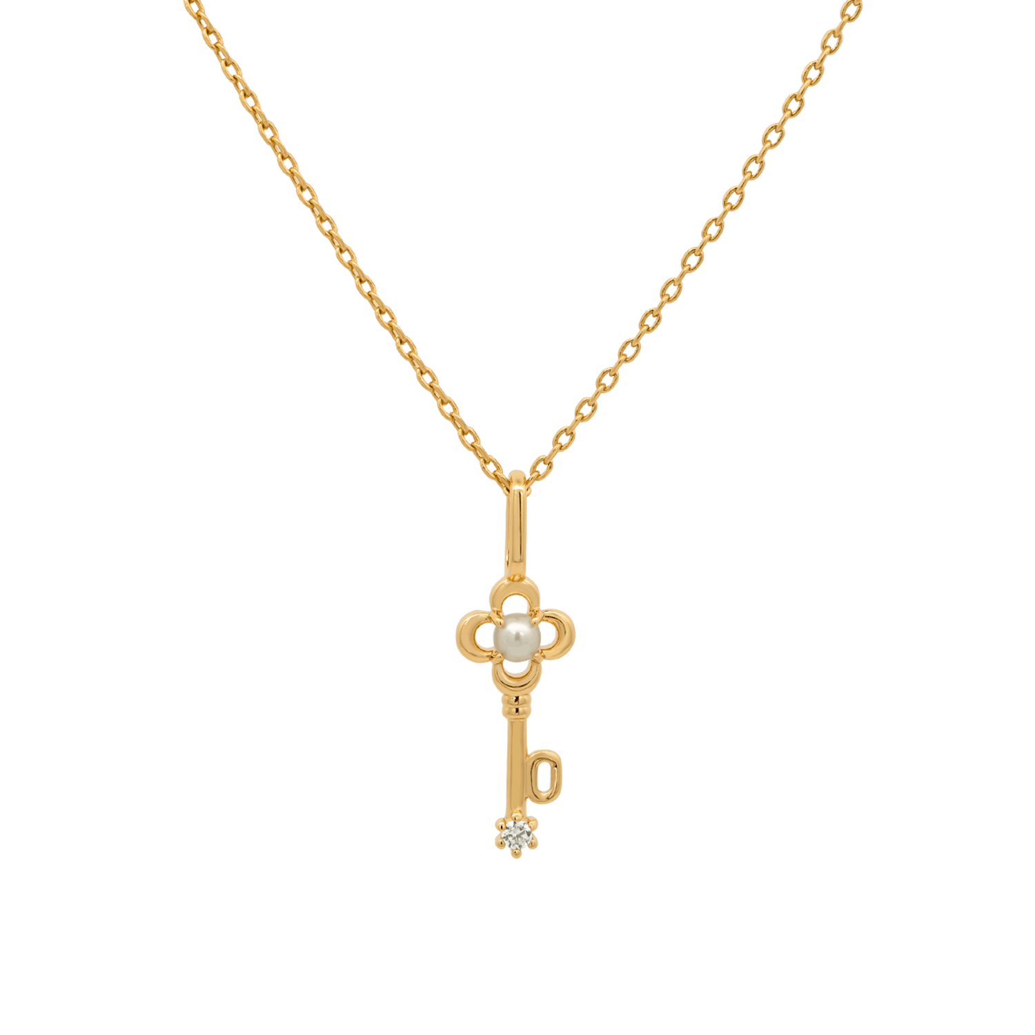 18K Gold Numeric Key Necklace - Personalized Initial Pendant for Women - Perfect Gift for Birthday, Anniversary & Graduation - Ideal for Layering & Everyday Wear