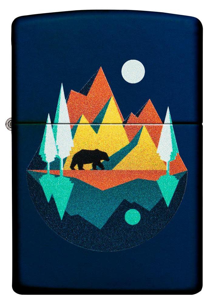 Geometric Bear and Mountains Design T-Shirt - Stylish Graphic Tee for Men & Women - Perfect for Outdoor Adventures, Hiking, and Casual Wear