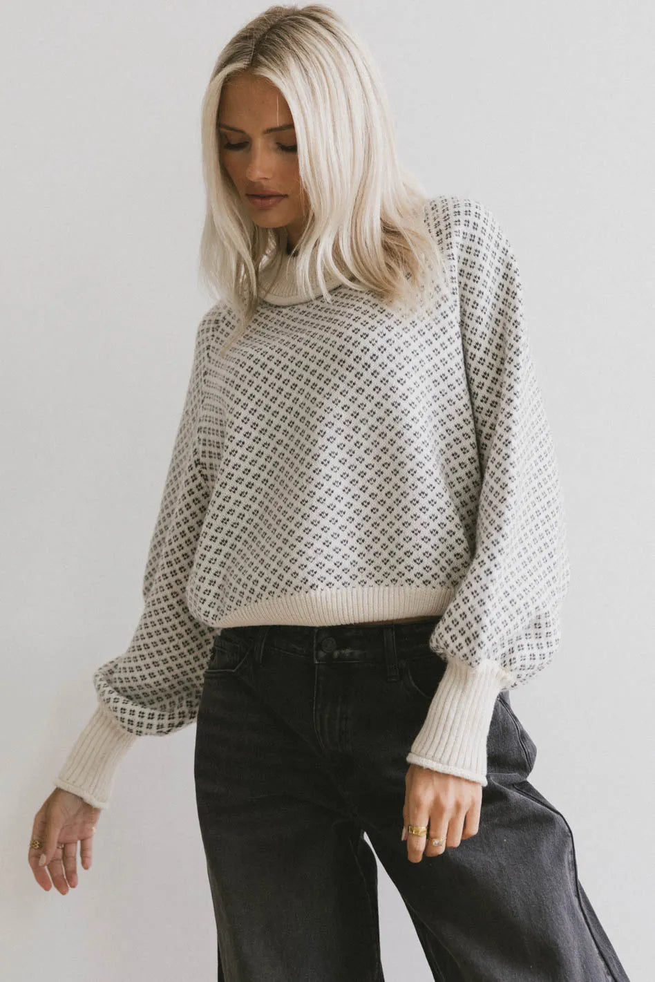 Nathalia Ivory Knit Sweater for Women | Cozy Winter Pullover | Perfect for Casual Outings, Office Wear & Holiday Gatherings