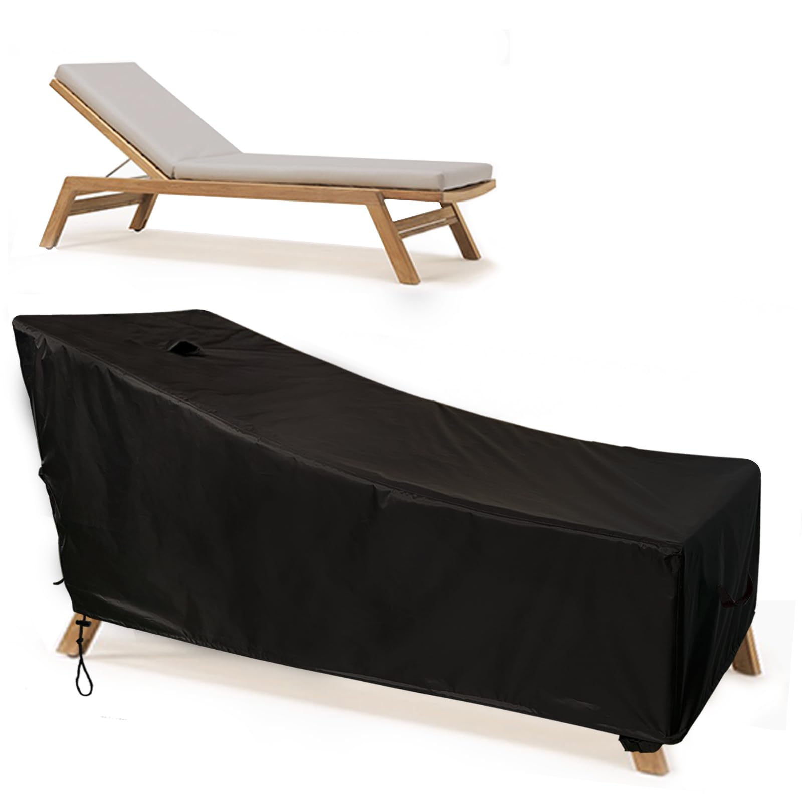 **Waterproof Chaise Lounge Cover - UV Resistant, Dust-Proof Outdoor Patio Chair Cover (78