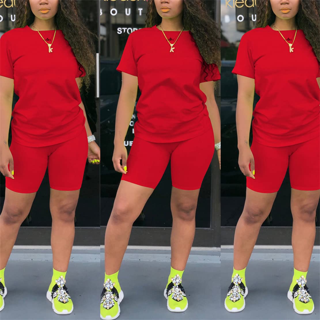 Women's 2-Piece Outfits Summer Short Sets - Lounge & Tracksuit Sweatsuits for Casual Wear, Gym, and Vacation