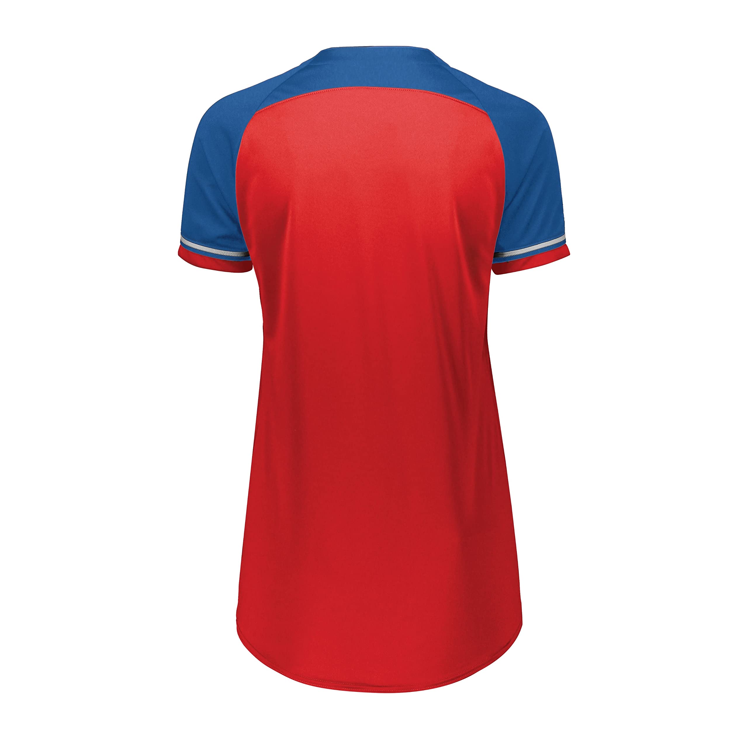 Russell Athletic Women's V-Neck Softball Jersey - Short Sleeve Moisture Wicking Performance Tee - Classic Athletic Wear for Softball Games, Training & Casual Sports Outfits