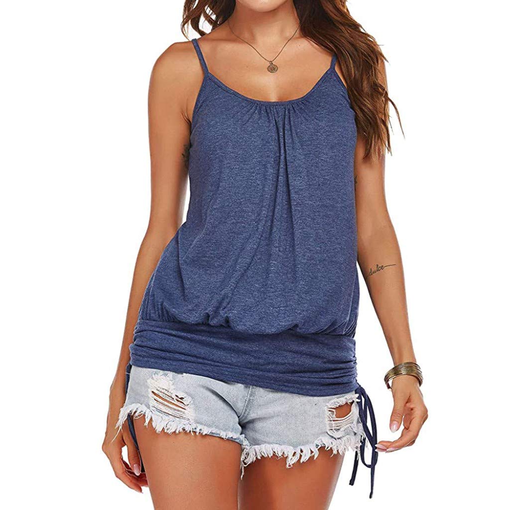 Women's Summer Tops 2024 - Casual Sleeveless Blouses & Shirts for Running, Beach, Outdoor Activities | Breathable Comfort Wear for Women