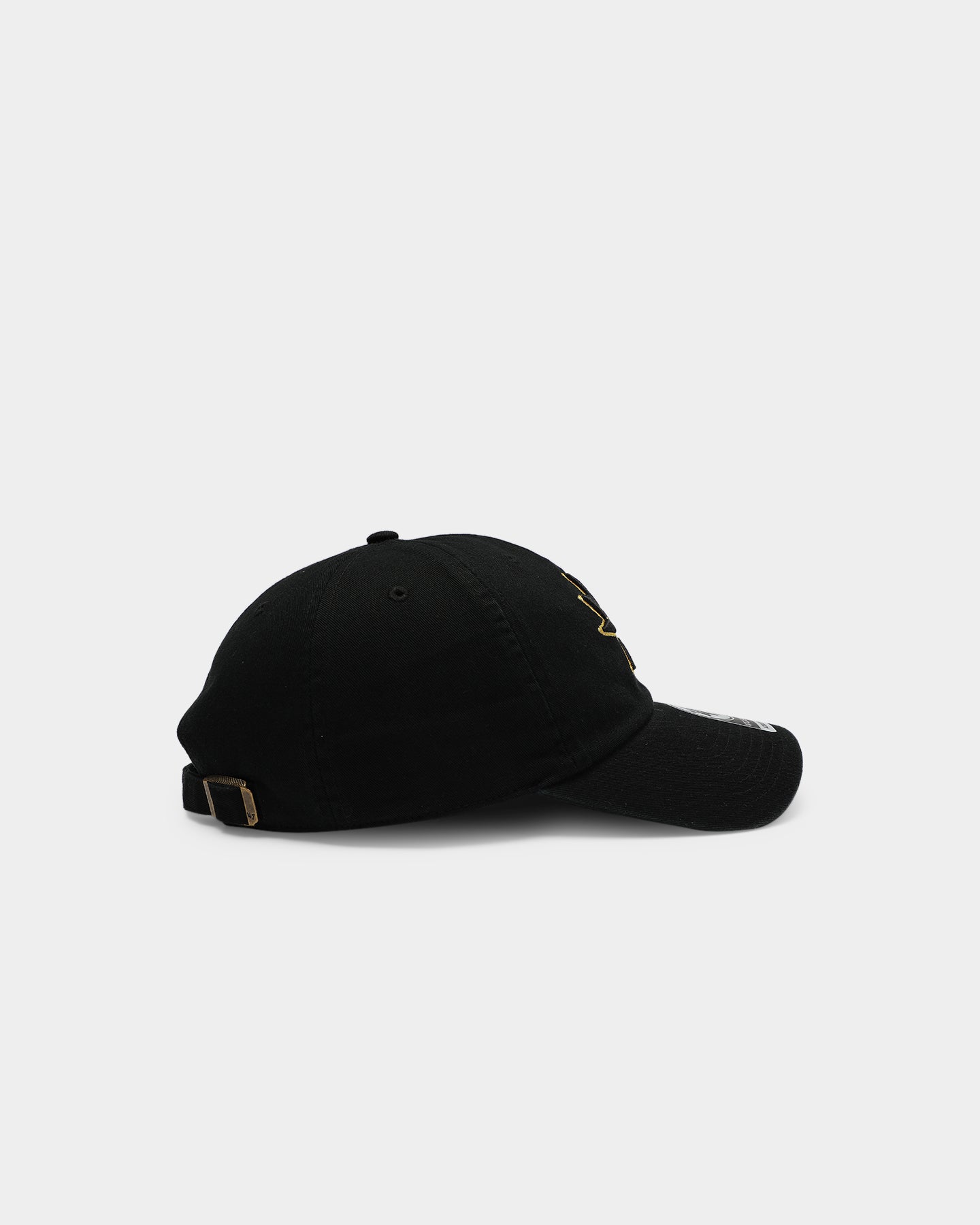 47 Brand San Jose Sharks Clean Up Strapback Adjustable Hat - Black & Gold Hockey Cap for Men & Women - Perfect for NHL Games, Sports Events & Casual Wear