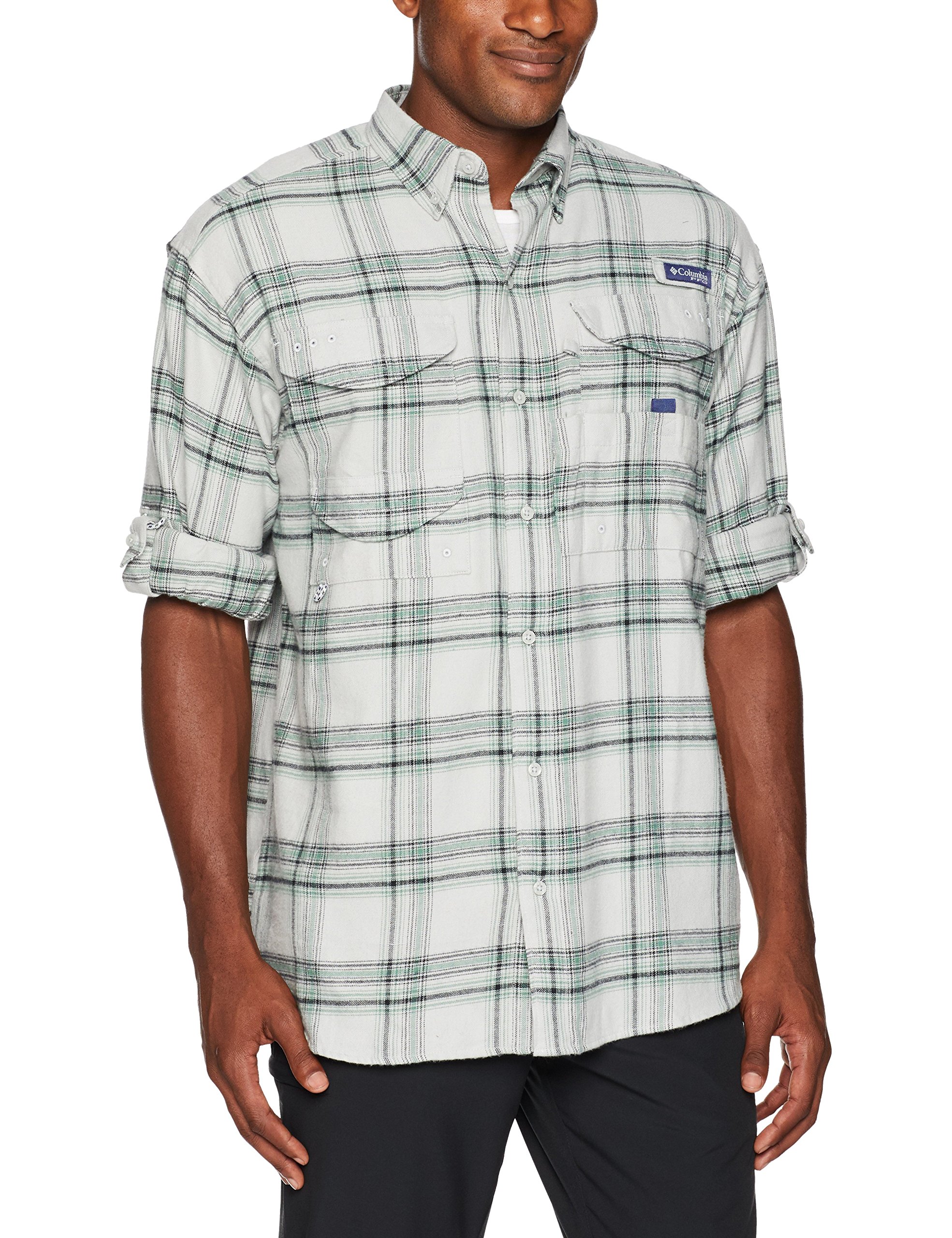 Columbia Men's Bonehead Flannel Long Sleeve Shirt - Soft Plaid Button-Up for Outdoor & Casual Wear - Perfect for Hiking, Camping and Everyday Comfort