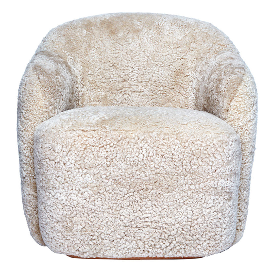 Barba Club Chair with Swivel Base - Modern Accent Chair for Living Room, Office & Lounge - Comfortable 360° Rotating Seat for Home Decor