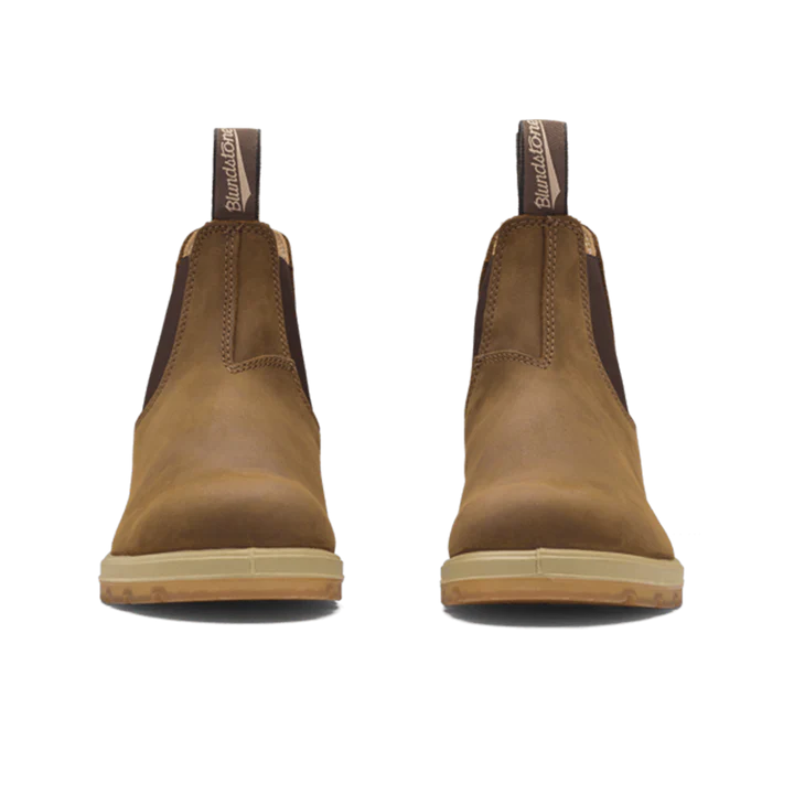 Blundstone 1320 Classic Chelsea Boots - Saddle Brown Leather with Gum Sole for Men & Women | Comfortable Slip-On Boots for Work, Hiking & Everyday Wear